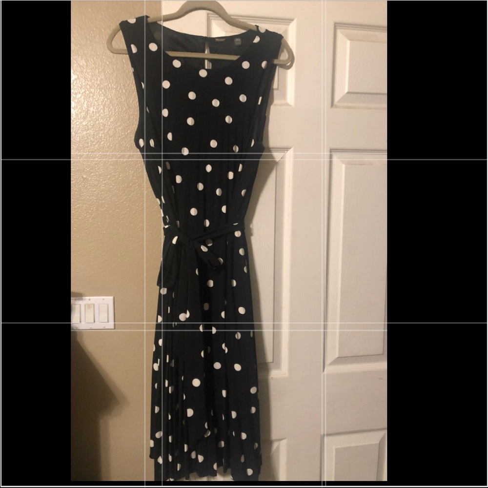 Adorable black and white polka dot dress